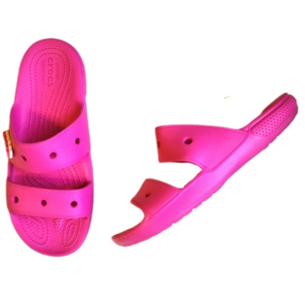 Pink Crocs Slide Sandals